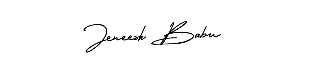 Design your own signature with our free online signature maker. With this signature software, you can create a handwritten (AmerikaSignatureDemo-Regular) signature for name Jeneesh Babu. Jeneesh Babu signature style 3 images and pictures png