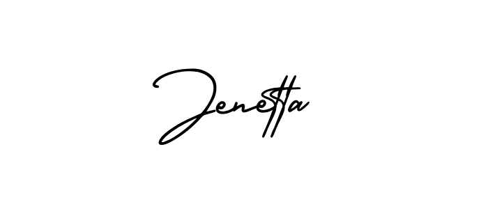 The best way (AmerikaSignatureDemo-Regular) to make a short signature is to pick only two or three words in your name. The name Jenetta include a total of six letters. For converting this name. Jenetta signature style 3 images and pictures png