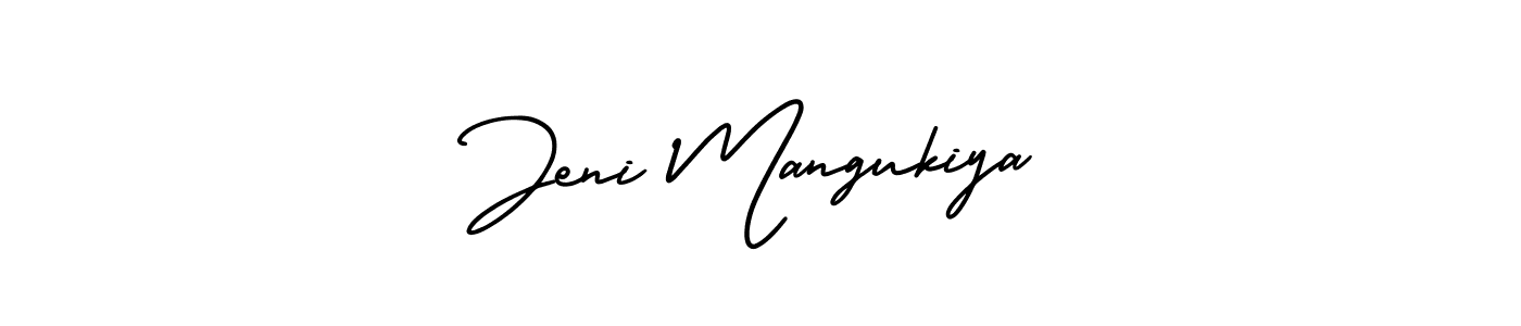 Similarly AmerikaSignatureDemo-Regular is the best handwritten signature design. Signature creator online .You can use it as an online autograph creator for name Jeni Mangukiya. Jeni Mangukiya signature style 3 images and pictures png