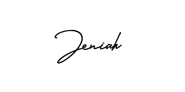It looks lik you need a new signature style for name Jeniah. Design unique handwritten (AmerikaSignatureDemo-Regular) signature with our free signature maker in just a few clicks. Jeniah signature style 3 images and pictures png