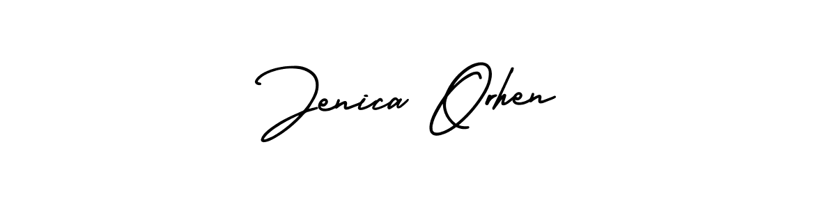 Make a short Jenica Orhen signature style. Manage your documents anywhere anytime using AmerikaSignatureDemo-Regular. Create and add eSignatures, submit forms, share and send files easily. Jenica Orhen signature style 3 images and pictures png