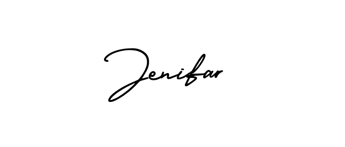 Jenifar stylish signature style. Best Handwritten Sign (AmerikaSignatureDemo-Regular) for my name. Handwritten Signature Collection Ideas for my name Jenifar. Jenifar signature style 3 images and pictures png