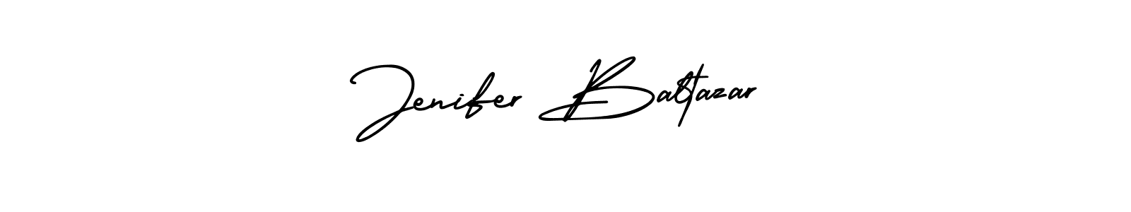 The best way (AmerikaSignatureDemo-Regular) to make a short signature is to pick only two or three words in your name. The name Jenifer Baltazar include a total of six letters. For converting this name. Jenifer Baltazar signature style 3 images and pictures png