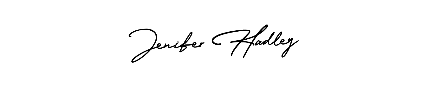 How to Draw Jenifer Hadley signature style? AmerikaSignatureDemo-Regular is a latest design signature styles for name Jenifer Hadley. Jenifer Hadley signature style 3 images and pictures png