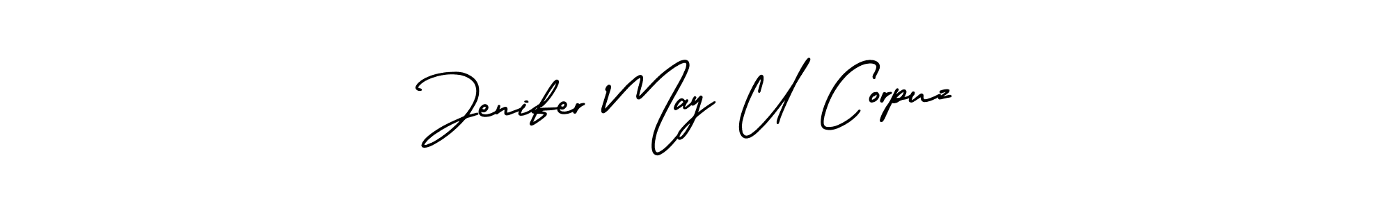 How to make Jenifer May U Corpuz signature? AmerikaSignatureDemo-Regular is a professional autograph style. Create handwritten signature for Jenifer May U Corpuz name. Jenifer May U Corpuz signature style 3 images and pictures png