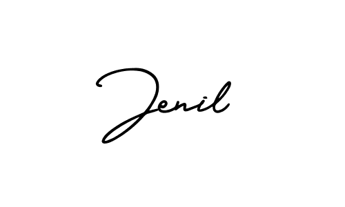Make a beautiful signature design for name Jenil. With this signature (AmerikaSignatureDemo-Regular) style, you can create a handwritten signature for free. Jenil signature style 3 images and pictures png