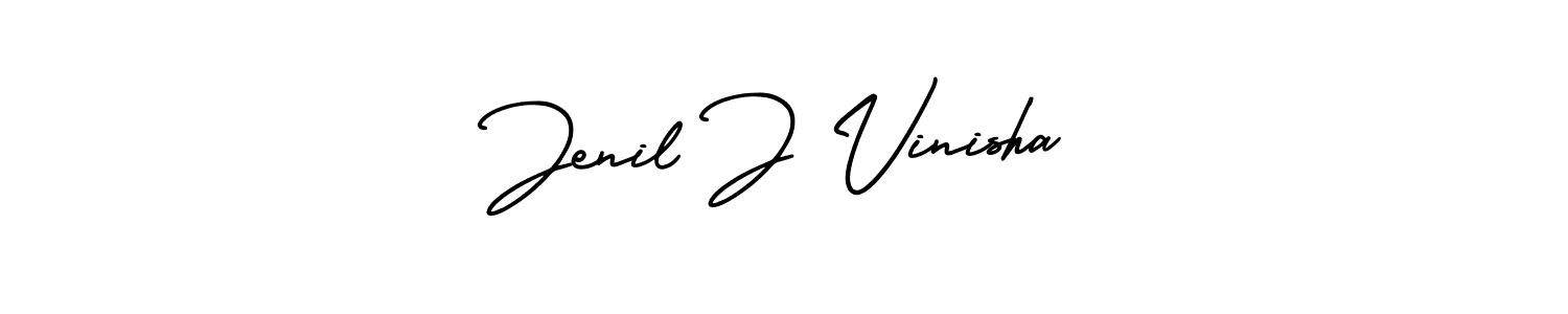 Here are the top 10 professional signature styles for the name Jenil J Vinisha. These are the best autograph styles you can use for your name. Jenil J Vinisha signature style 3 images and pictures png