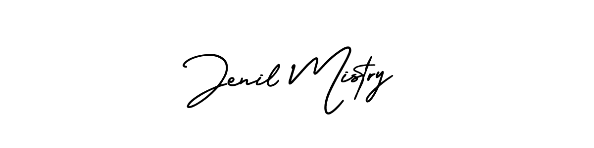 Make a beautiful signature design for name Jenil Mistry. With this signature (AmerikaSignatureDemo-Regular) style, you can create a handwritten signature for free. Jenil Mistry signature style 3 images and pictures png