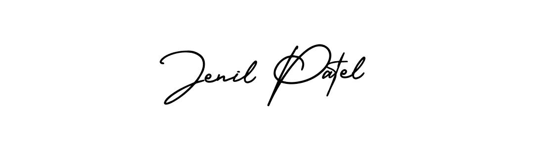 Make a short Jenil Patel signature style. Manage your documents anywhere anytime using AmerikaSignatureDemo-Regular. Create and add eSignatures, submit forms, share and send files easily. Jenil Patel signature style 3 images and pictures png