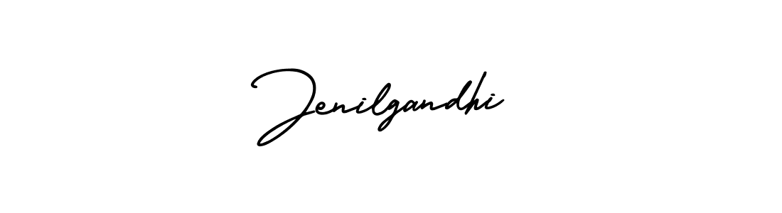 Jenilgandhi stylish signature style. Best Handwritten Sign (AmerikaSignatureDemo-Regular) for my name. Handwritten Signature Collection Ideas for my name Jenilgandhi. Jenilgandhi signature style 3 images and pictures png