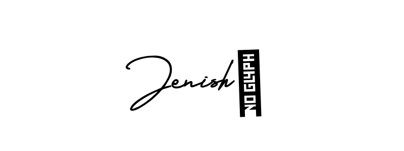 JenishŠ stylish signature style. Best Handwritten Sign (AmerikaSignatureDemo-Regular) for my name. Handwritten Signature Collection Ideas for my name JenishŠ. JenishŠ signature style 3 images and pictures png