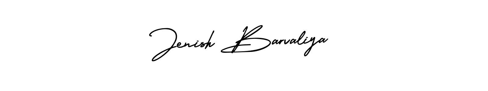 Make a beautiful signature design for name Jenish Barvaliya. With this signature (AmerikaSignatureDemo-Regular) style, you can create a handwritten signature for free. Jenish Barvaliya signature style 3 images and pictures png