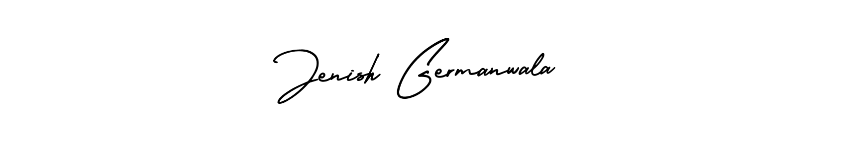 Also we have Jenish Germanwala name is the best signature style. Create professional handwritten signature collection using AmerikaSignatureDemo-Regular autograph style. Jenish Germanwala signature style 3 images and pictures png