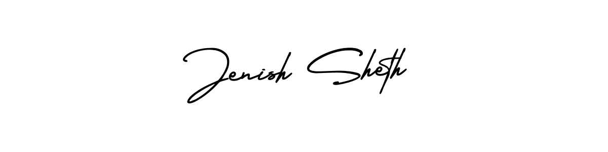 How to Draw Jenish Sheth signature style? AmerikaSignatureDemo-Regular is a latest design signature styles for name Jenish Sheth. Jenish Sheth signature style 3 images and pictures png