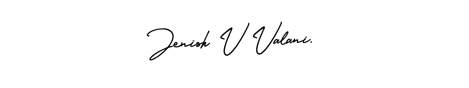 Use a signature maker to create a handwritten signature online. With this signature software, you can design (AmerikaSignatureDemo-Regular) your own signature for name Jenish V Valani.. Jenish V Valani. signature style 3 images and pictures png