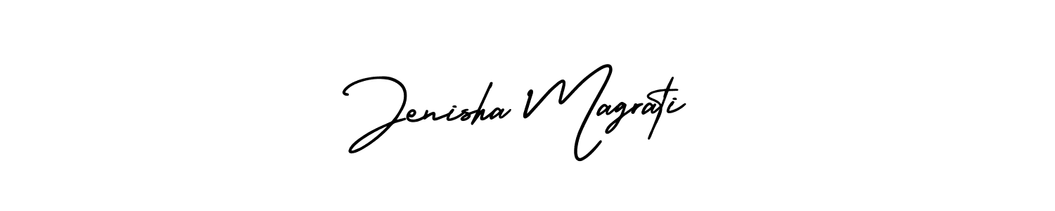 Create a beautiful signature design for name Jenisha Magrati. With this signature (AmerikaSignatureDemo-Regular) fonts, you can make a handwritten signature for free. Jenisha Magrati signature style 3 images and pictures png