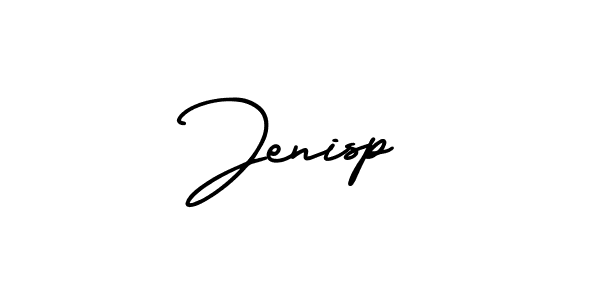 You should practise on your own different ways (AmerikaSignatureDemo-Regular) to write your name (Jenisp) in signature. don't let someone else do it for you. Jenisp signature style 3 images and pictures png