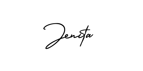 This is the best signature style for the Jenita name. Also you like these signature font (AmerikaSignatureDemo-Regular). Mix name signature. Jenita signature style 3 images and pictures png