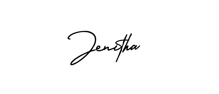 Best and Professional Signature Style for Jenitha. AmerikaSignatureDemo-Regular Best Signature Style Collection. Jenitha signature style 3 images and pictures png