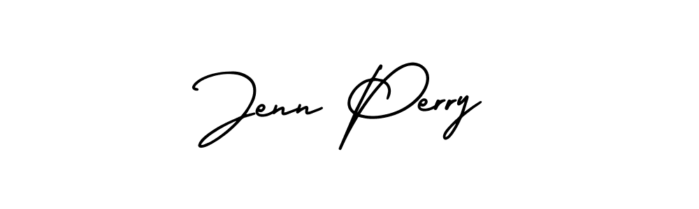 Use a signature maker to create a handwritten signature online. With this signature software, you can design (AmerikaSignatureDemo-Regular) your own signature for name Jenn Perry. Jenn Perry signature style 3 images and pictures png