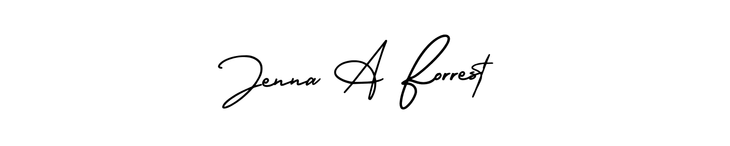 How to make Jenna A Forrest signature? AmerikaSignatureDemo-Regular is a professional autograph style. Create handwritten signature for Jenna A Forrest name. Jenna A Forrest signature style 3 images and pictures png