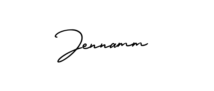 How to make Jennamm name signature. Use AmerikaSignatureDemo-Regular style for creating short signs online. This is the latest handwritten sign. Jennamm signature style 3 images and pictures png