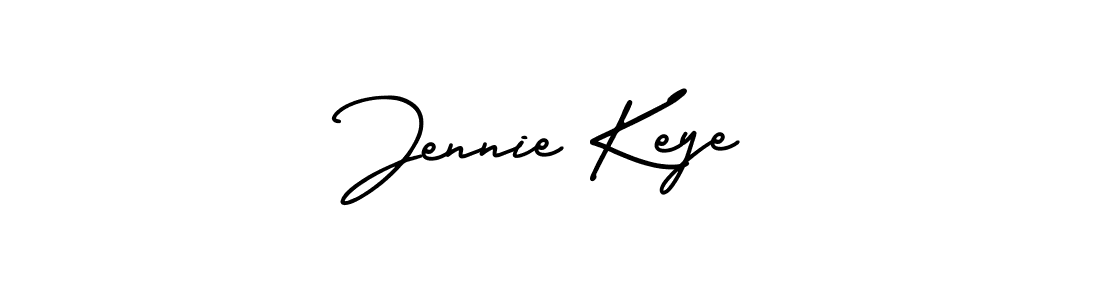 How to make Jennie Keye name signature. Use AmerikaSignatureDemo-Regular style for creating short signs online. This is the latest handwritten sign. Jennie Keye signature style 3 images and pictures png
