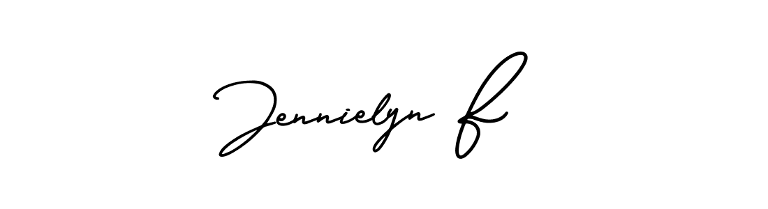 Jennielyn F stylish signature style. Best Handwritten Sign (AmerikaSignatureDemo-Regular) for my name. Handwritten Signature Collection Ideas for my name Jennielyn F. Jennielyn F signature style 3 images and pictures png