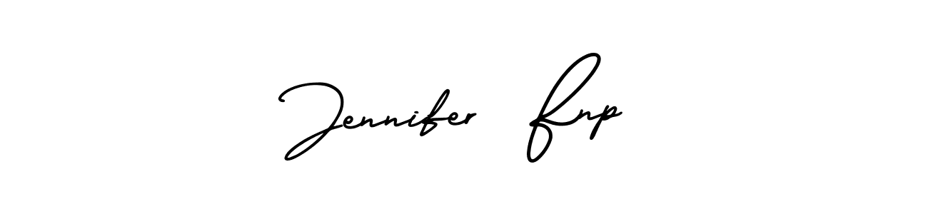 if you are searching for the best signature style for your name Jennifer  Fnp. so please give up your signature search. here we have designed multiple signature styles  using AmerikaSignatureDemo-Regular. Jennifer  Fnp signature style 3 images and pictures png