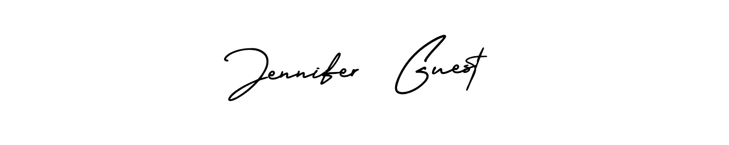 This is the best signature style for the Jennifer  Guest name. Also you like these signature font (AmerikaSignatureDemo-Regular). Mix name signature. Jennifer  Guest signature style 3 images and pictures png