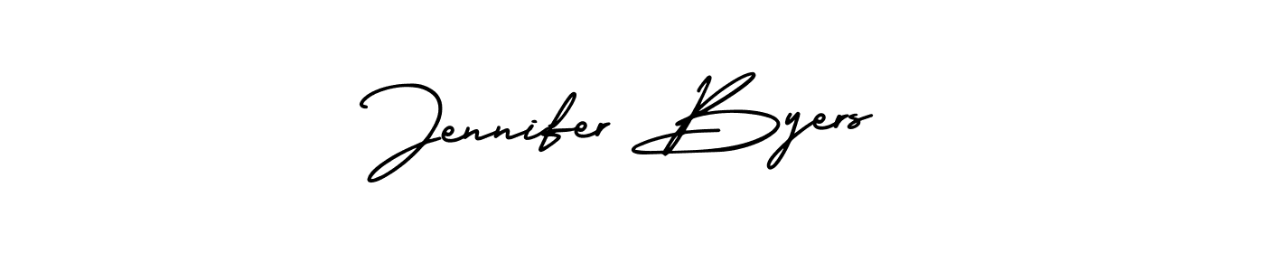 Make a beautiful signature design for name Jennifer Byers. With this signature (AmerikaSignatureDemo-Regular) style, you can create a handwritten signature for free. Jennifer Byers signature style 3 images and pictures png