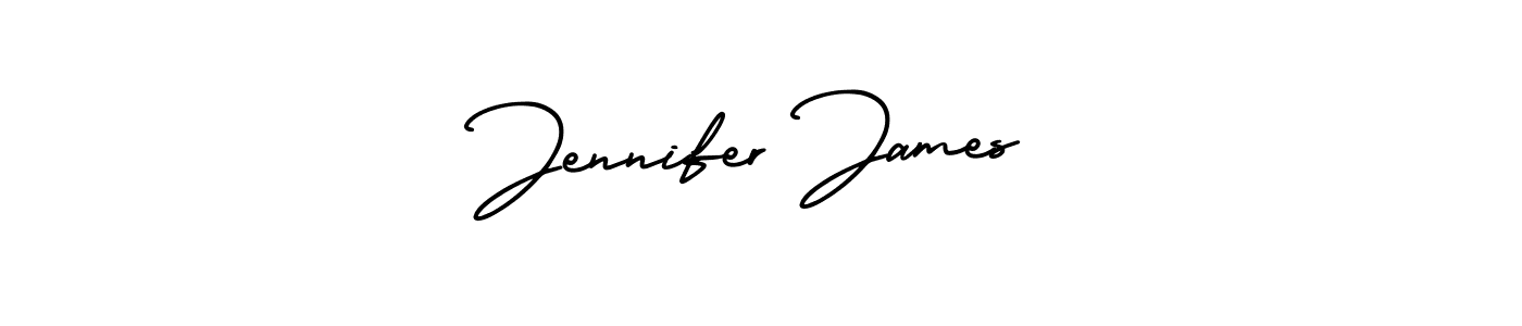 You should practise on your own different ways (AmerikaSignatureDemo-Regular) to write your name (Jennifer James) in signature. don't let someone else do it for you. Jennifer James signature style 3 images and pictures png