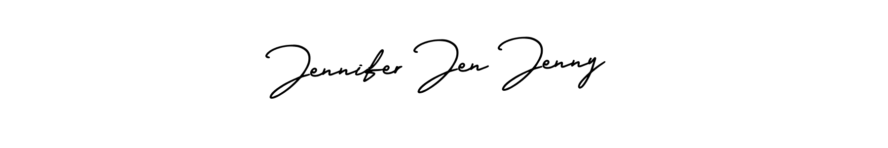It looks lik you need a new signature style for name Jennifer Jen Jenny. Design unique handwritten (AmerikaSignatureDemo-Regular) signature with our free signature maker in just a few clicks. Jennifer Jen Jenny signature style 3 images and pictures png