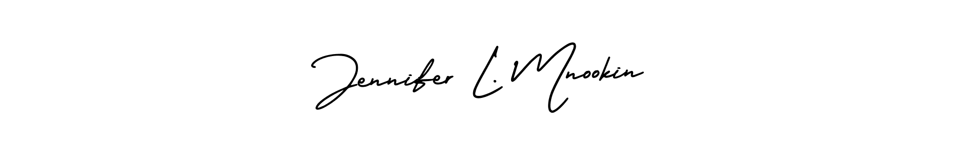 AmerikaSignatureDemo-Regular is a professional signature style that is perfect for those who want to add a touch of class to their signature. It is also a great choice for those who want to make their signature more unique. Get Jennifer L. Mnookin name to fancy signature for free. Jennifer L. Mnookin signature style 3 images and pictures png