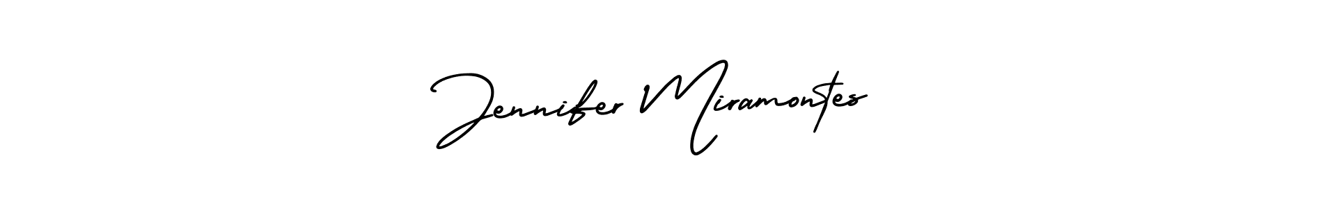 You should practise on your own different ways (AmerikaSignatureDemo-Regular) to write your name (Jennifer Miramontes) in signature. don't let someone else do it for you. Jennifer Miramontes signature style 3 images and pictures png