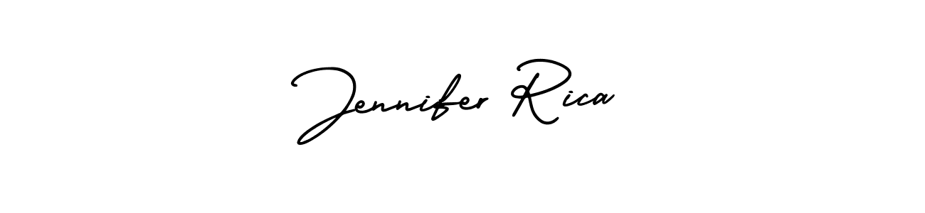 How to Draw Jennifer Rica signature style? AmerikaSignatureDemo-Regular is a latest design signature styles for name Jennifer Rica. Jennifer Rica signature style 3 images and pictures png