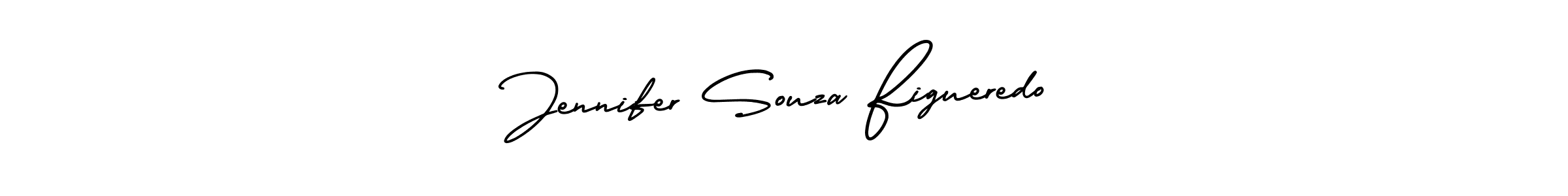 You should practise on your own different ways (AmerikaSignatureDemo-Regular) to write your name (Jennifer Souza Figueredo) in signature. don't let someone else do it for you. Jennifer Souza Figueredo signature style 3 images and pictures png