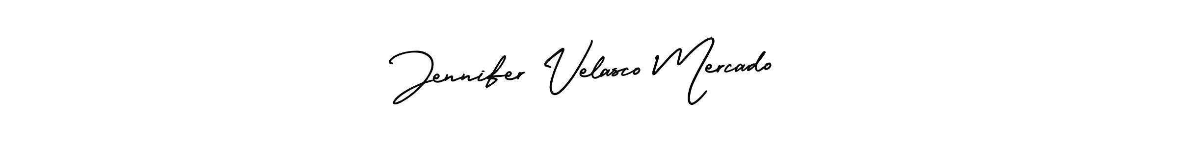 This is the best signature style for the Jennifer Velasco Mercado name. Also you like these signature font (AmerikaSignatureDemo-Regular). Mix name signature. Jennifer Velasco Mercado signature style 3 images and pictures png