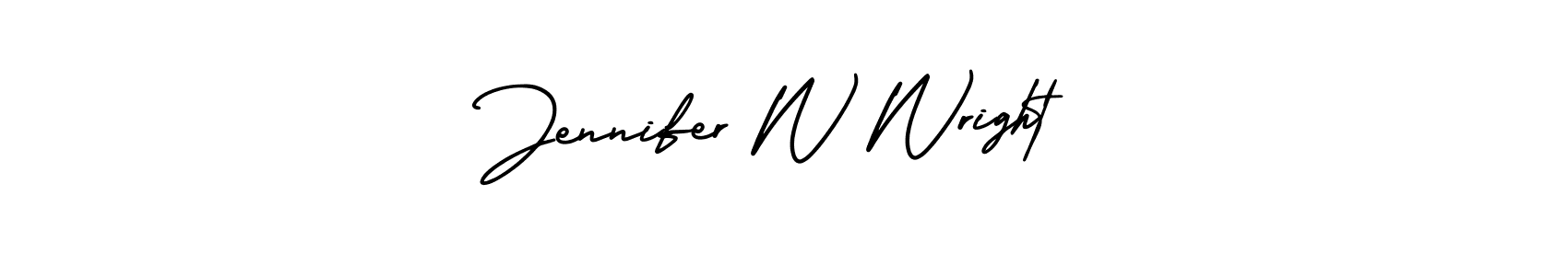 This is the best signature style for the Jennifer W Wright name. Also you like these signature font (AmerikaSignatureDemo-Regular). Mix name signature. Jennifer W Wright signature style 3 images and pictures png