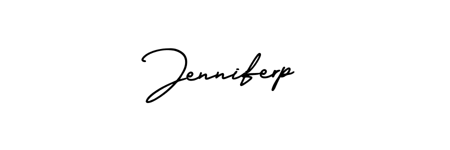 The best way (AmerikaSignatureDemo-Regular) to make a short signature is to pick only two or three words in your name. The name Jenniferp include a total of six letters. For converting this name. Jenniferp signature style 3 images and pictures png