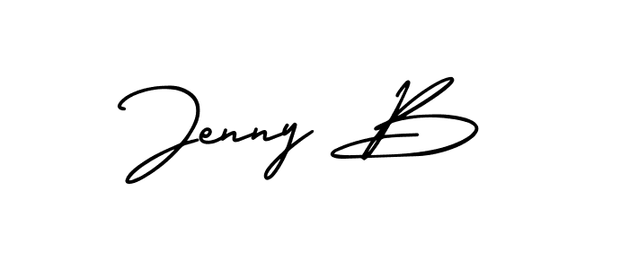 Use a signature maker to create a handwritten signature online. With this signature software, you can design (AmerikaSignatureDemo-Regular) your own signature for name Jenny B. Jenny B signature style 3 images and pictures png