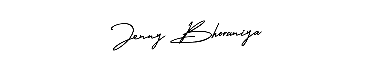 Design your own signature with our free online signature maker. With this signature software, you can create a handwritten (AmerikaSignatureDemo-Regular) signature for name Jenny Bhoraniya. Jenny Bhoraniya signature style 3 images and pictures png