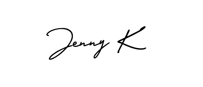 This is the best signature style for the Jenny K name. Also you like these signature font (AmerikaSignatureDemo-Regular). Mix name signature. Jenny K signature style 3 images and pictures png