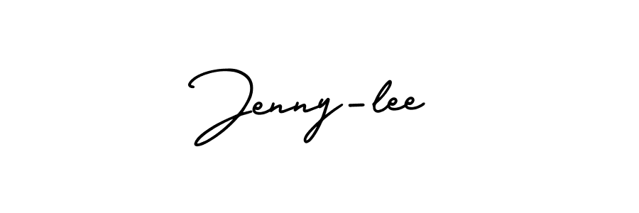 Jenny-lee stylish signature style. Best Handwritten Sign (AmerikaSignatureDemo-Regular) for my name. Handwritten Signature Collection Ideas for my name Jenny-lee. Jenny-lee signature style 3 images and pictures png