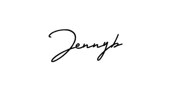 How to Draw Jennyb signature style? AmerikaSignatureDemo-Regular is a latest design signature styles for name Jennyb. Jennyb signature style 3 images and pictures png
