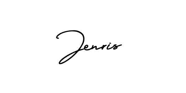 Use a signature maker to create a handwritten signature online. With this signature software, you can design (AmerikaSignatureDemo-Regular) your own signature for name Jenris. Jenris signature style 3 images and pictures png