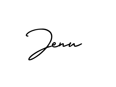 Use a signature maker to create a handwritten signature online. With this signature software, you can design (AmerikaSignatureDemo-Regular) your own signature for name Jenu. Jenu signature style 3 images and pictures png