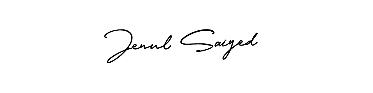 How to make Jenul Saiyed name signature. Use AmerikaSignatureDemo-Regular style for creating short signs online. This is the latest handwritten sign. Jenul Saiyed signature style 3 images and pictures png