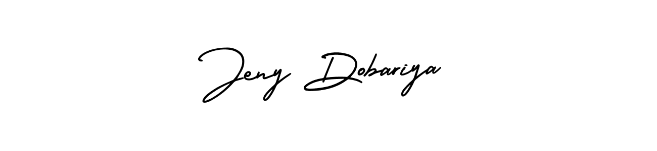 Use a signature maker to create a handwritten signature online. With this signature software, you can design (AmerikaSignatureDemo-Regular) your own signature for name Jeny Dobariya. Jeny Dobariya signature style 3 images and pictures png