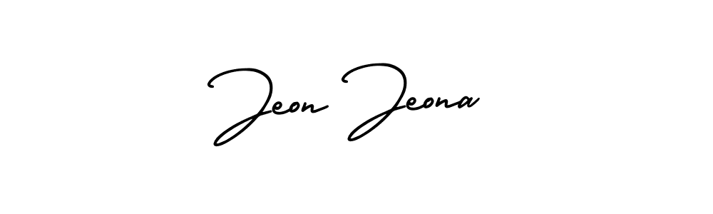 Make a beautiful signature design for name Jeon Jeona. With this signature (AmerikaSignatureDemo-Regular) style, you can create a handwritten signature for free. Jeon Jeona signature style 3 images and pictures png